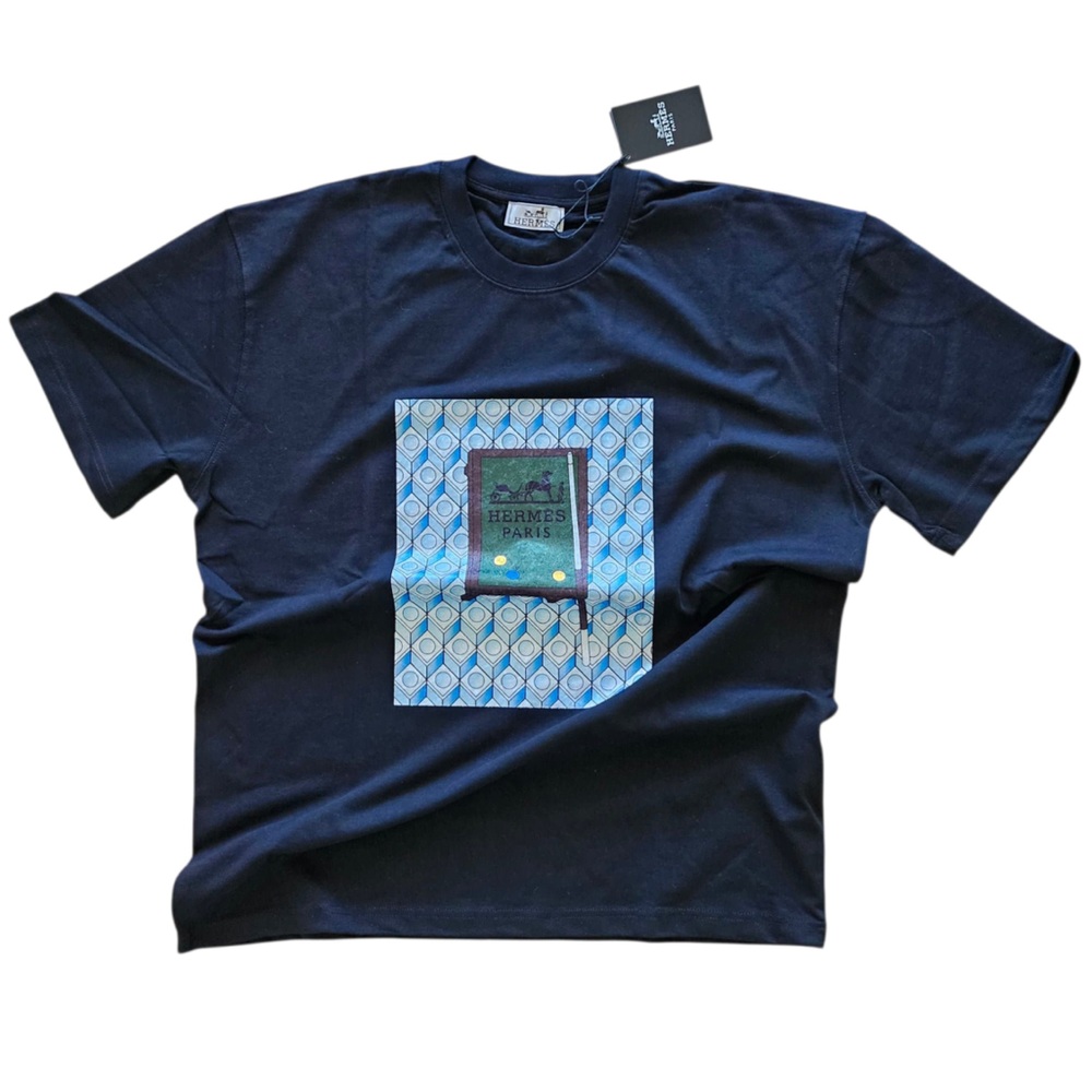 Hermes Black Short Sleeve Tee Men’s Size XL